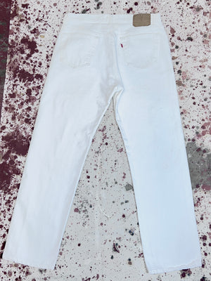 Vintage USA White Levi's 501 Denim Jeans (JYJ0224-078)