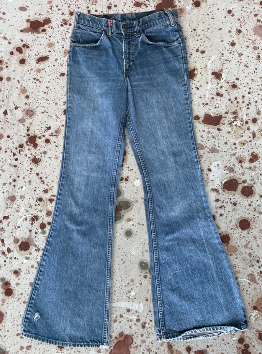 Vintage USA made Levi 684 Bell Bottoms Orange Tab, Talon 42 Zipper