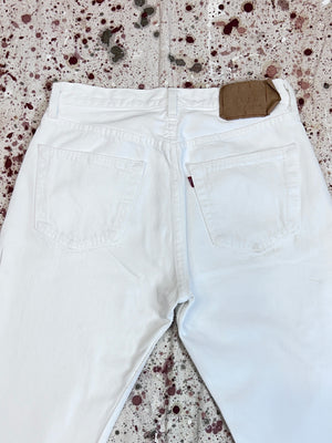 Vintage USA Women's Levi's 501 White Denim Jeans (JYJ0224-089)