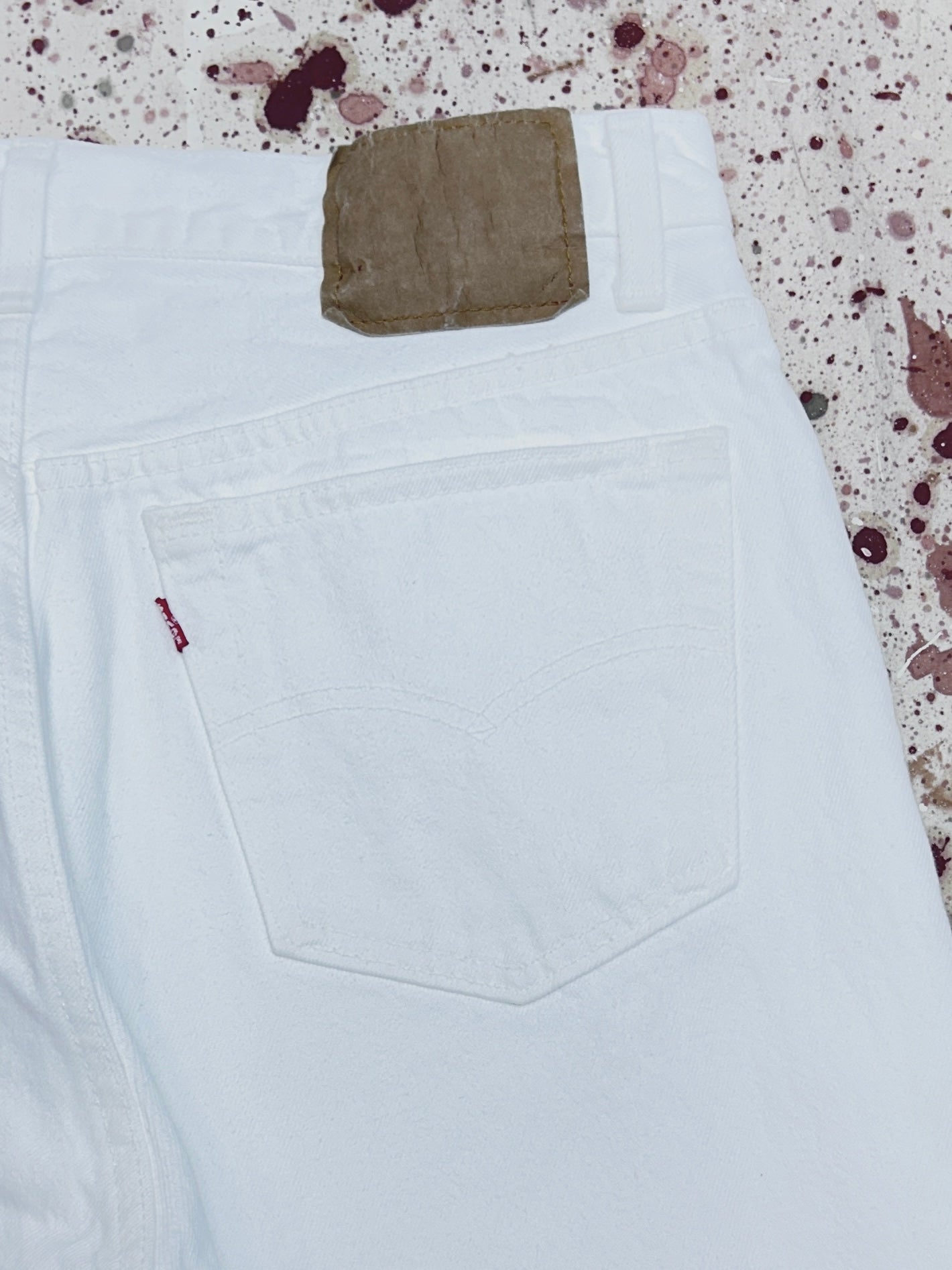 Vintage USA Levi's 501 White Denim Jeans (JYJ0324-094)
