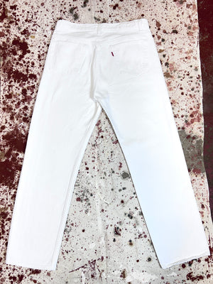 Vintage USA Levi's 501 White Denim Jeans (JYJ0324-093)