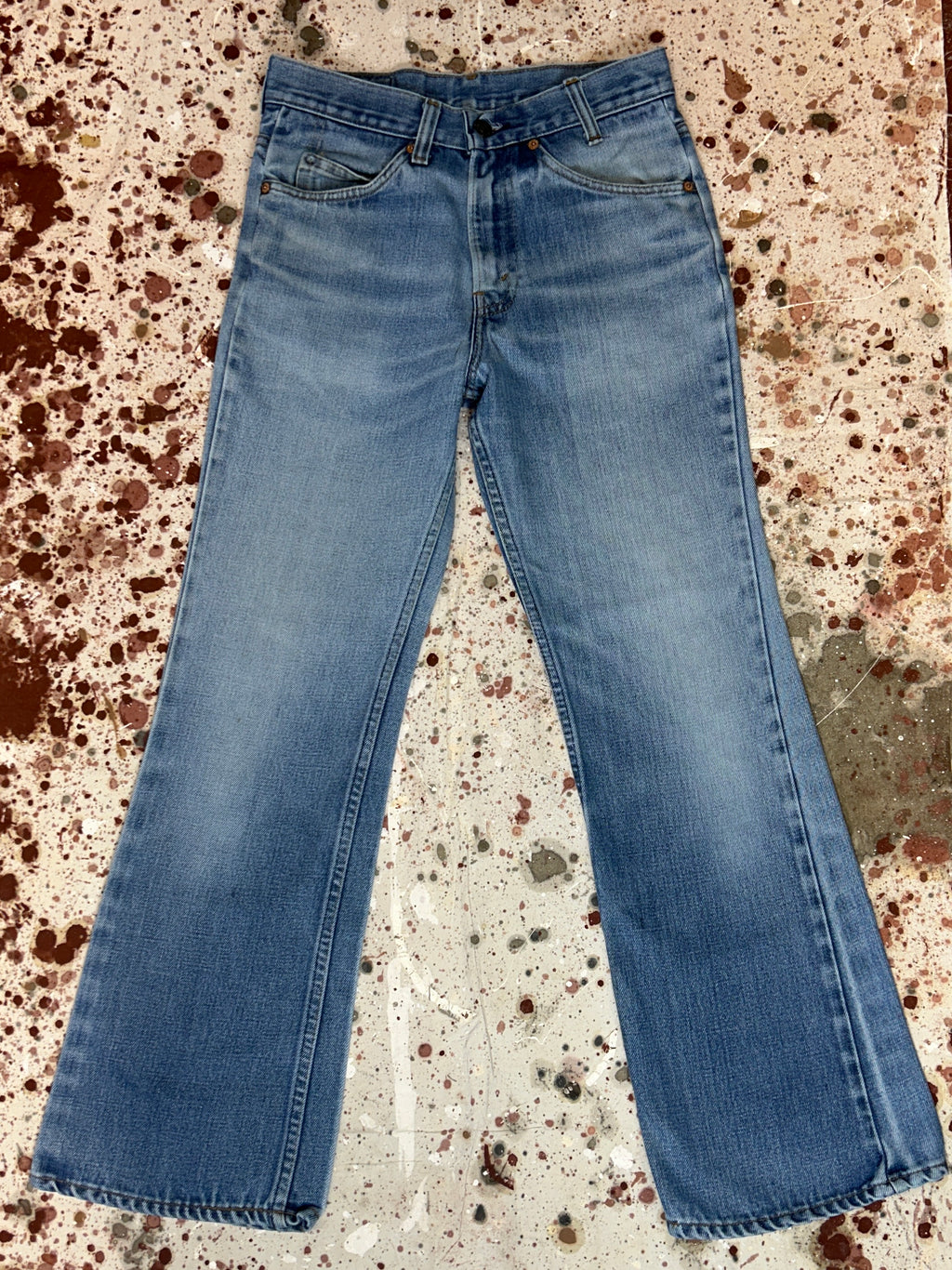 Vintage USA Levi's 517 Talon Zip Orange Tab Premium Wash Denim Jeans (JYJ0424-171)