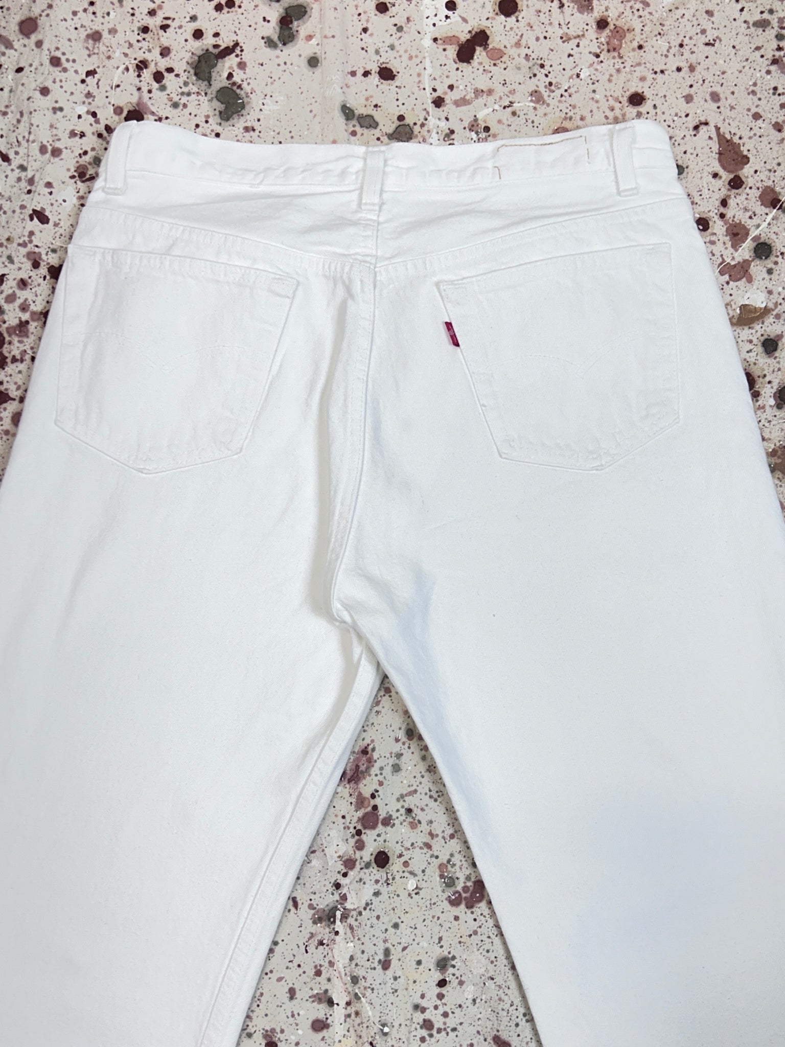Vintage USA Levi's 501 White Denim Jeans (JYJ0324-093)