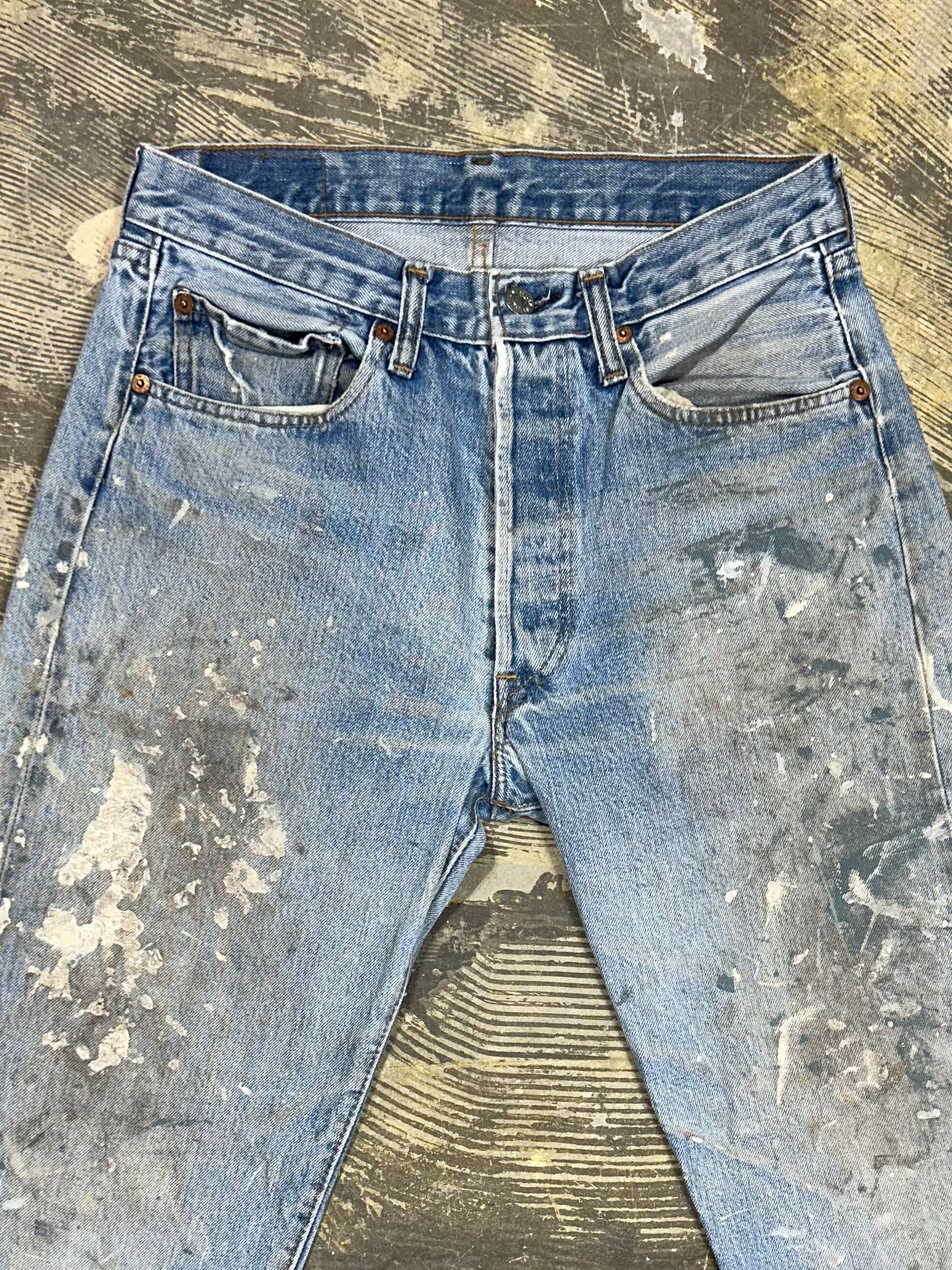 Vintage USA Levi 501 Premium Wash & Paint Jeans (JYJ0124-013)