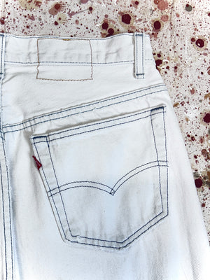 Vintage USA Levi's 501 White Denim Jeans (JYJ0324-091)