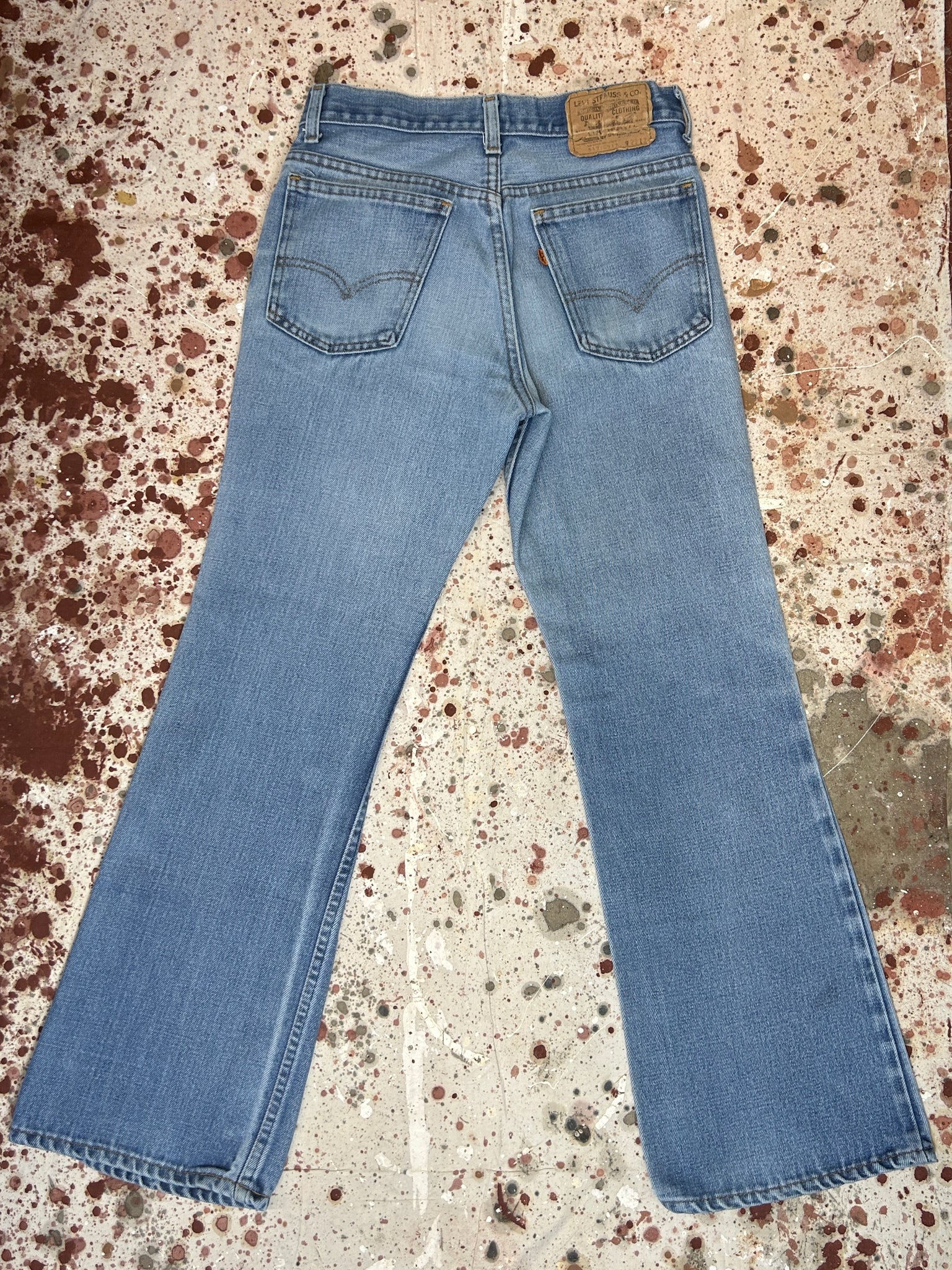 Vintage USA Levi's 517 Talon Zip Orange Tab Premium Wash Denim Jeans (JYJ0424-171)