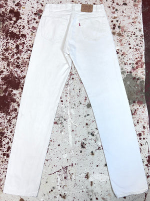 Vintage USA White Levi's 501 Denim Jeans (JYJ0224-081)