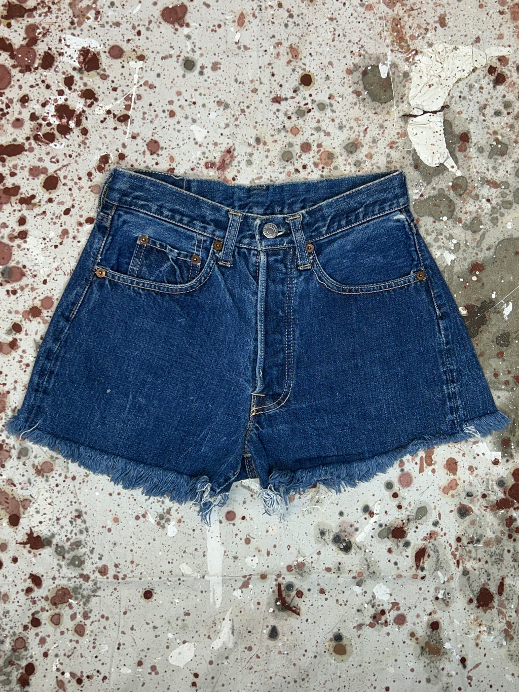 Vintage USA Levi's 501 Big "E" Single Stitch Redline Cut Off Shorts (JYJ0424-175)