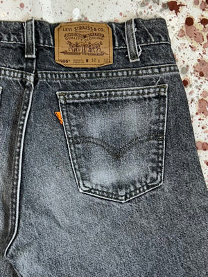Vintage USA Levi's 505 True Black Denim Jeans (JYJ0324-127)
