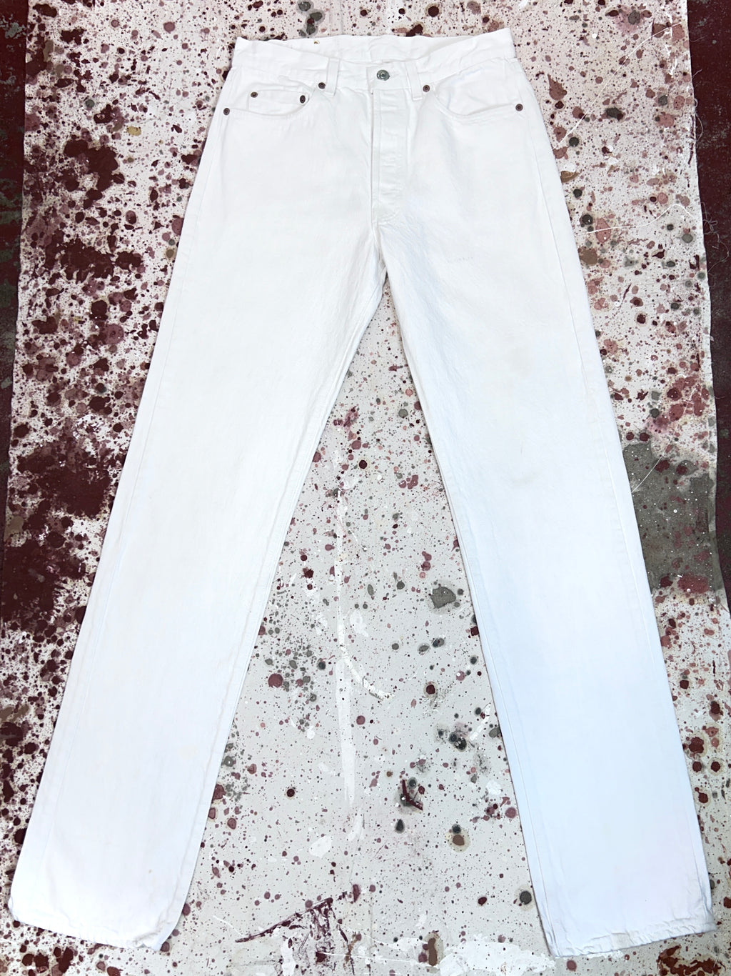 Vintage USA White Levi's 501 Denim Jeans (JYJ0224-081)
