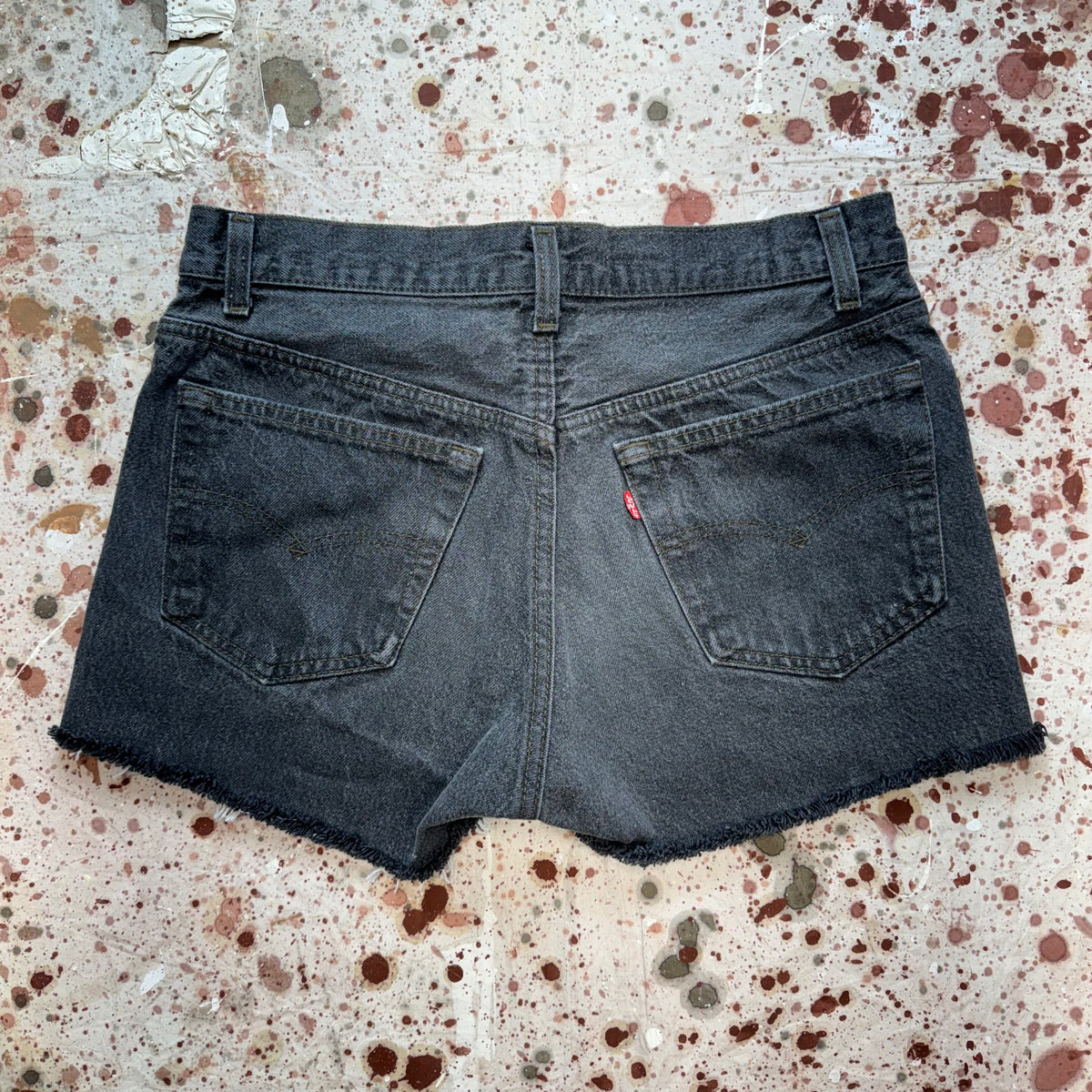 Vintage USA 1980's Levi 501 True Black Cut Off Shorts