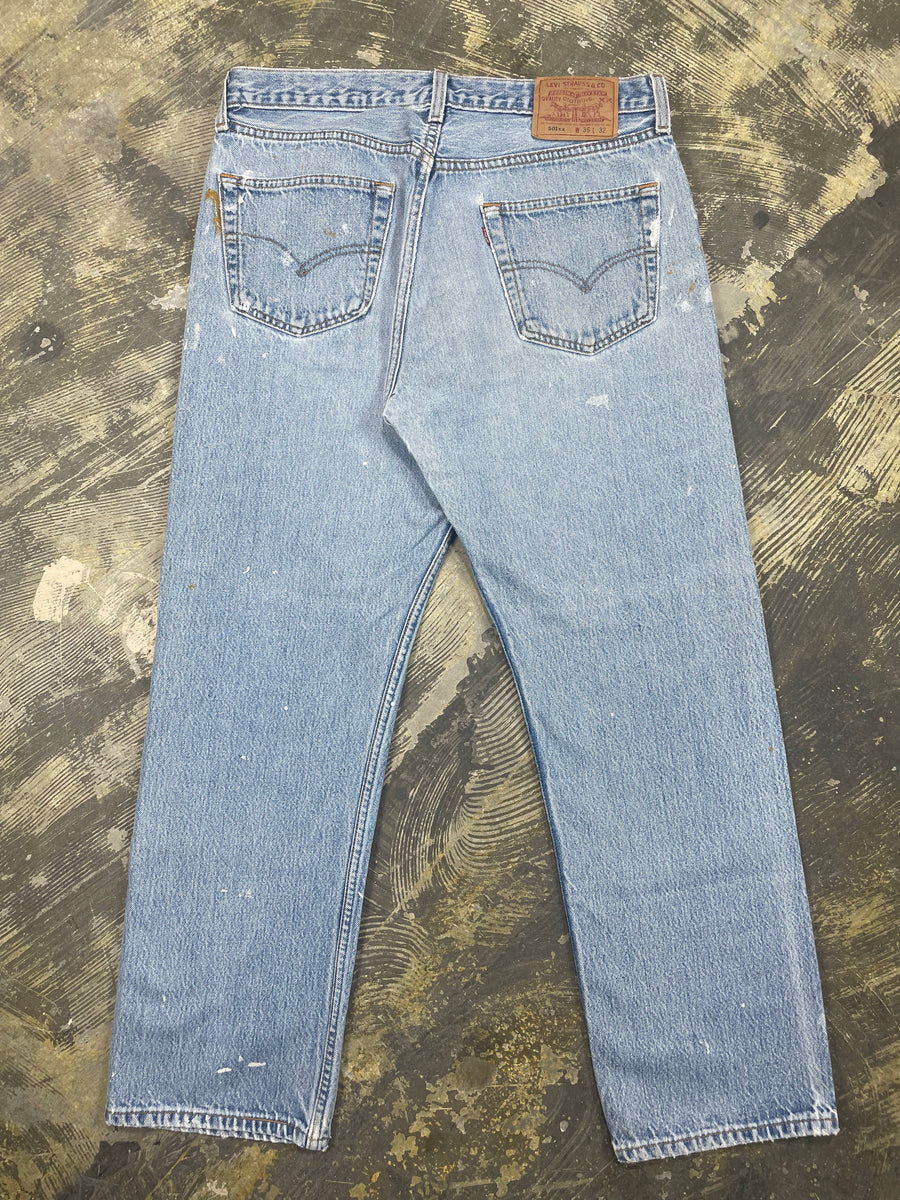 Vintage Levi 501 USA Premium Wash & Paint Denim Jeans (JYJ-0323)