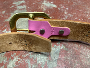 Vintage Pink Studded Custom Belt (JYJ-223)