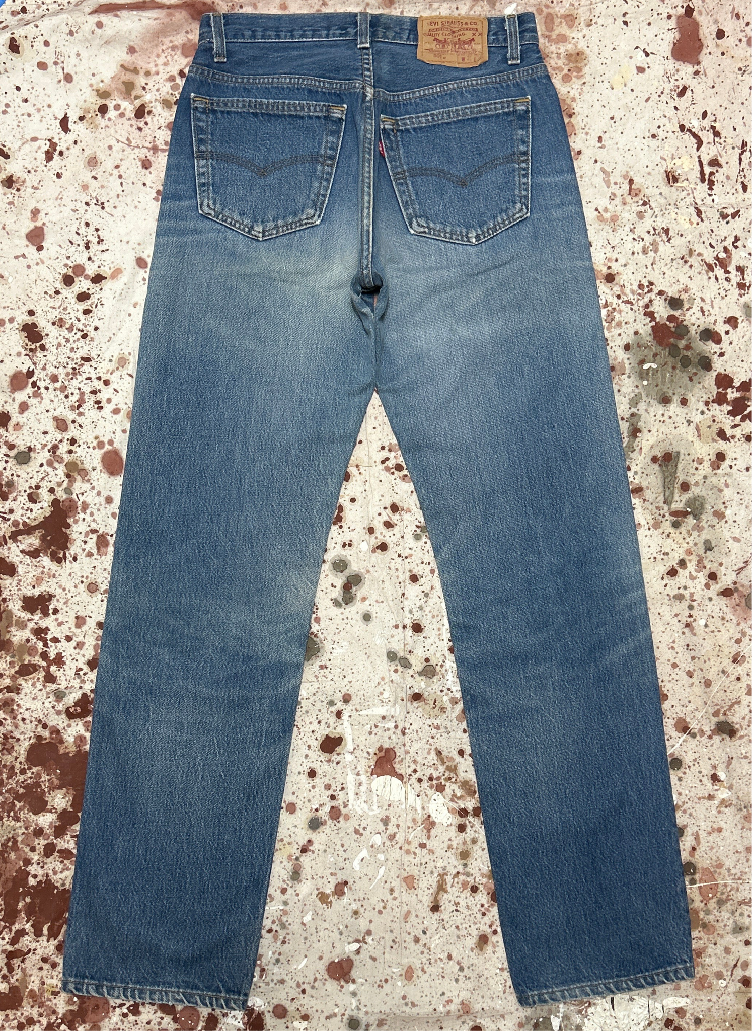 Vintage USA made 501 Transitional Tag, Super Wash, Denim Jeans (JYJ-2725)