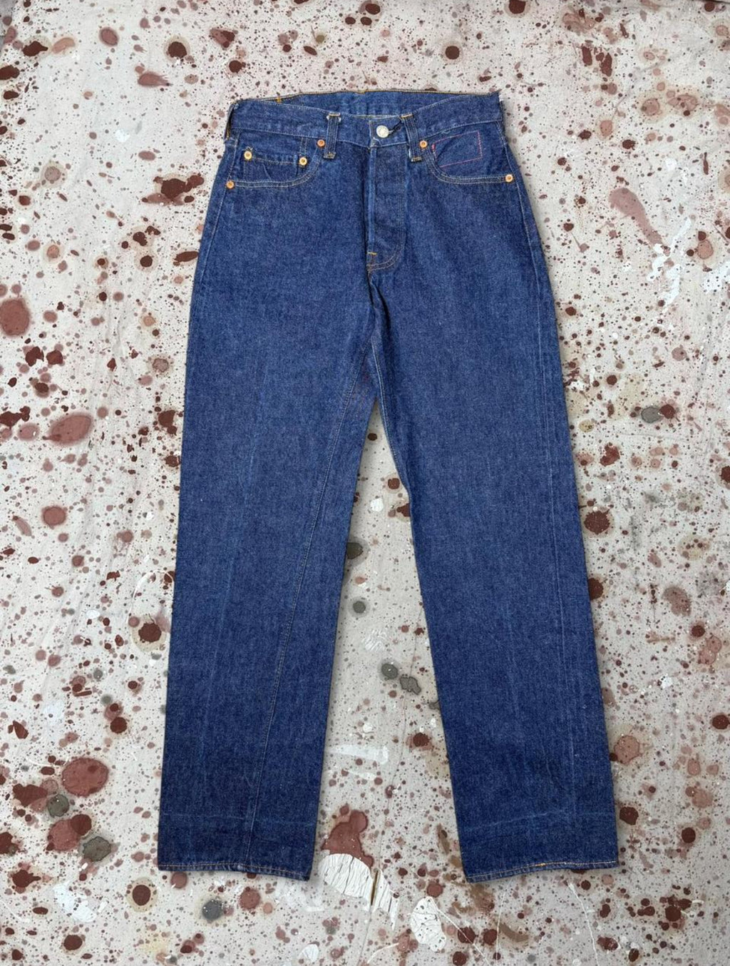 Vintage USA made Levi's 501 Super Dark Redline One-Wash Denim Jeans