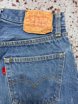 Vintage USA Levi 501 Redline Denim Jeans (JYJ-171025)
