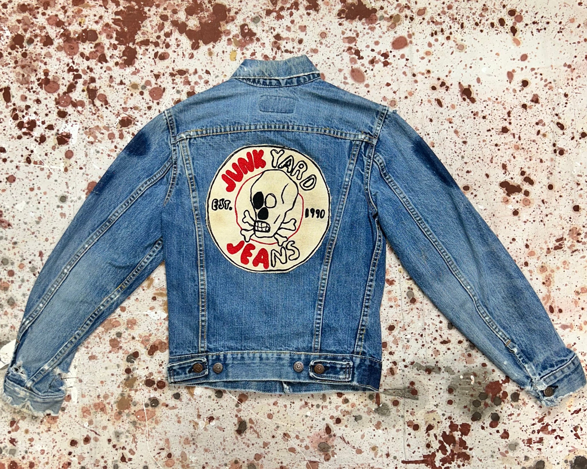 Vintage USA 1970's Levi's "E" JYJ Custom Patch Denim Jacket (JYJ1124-366)