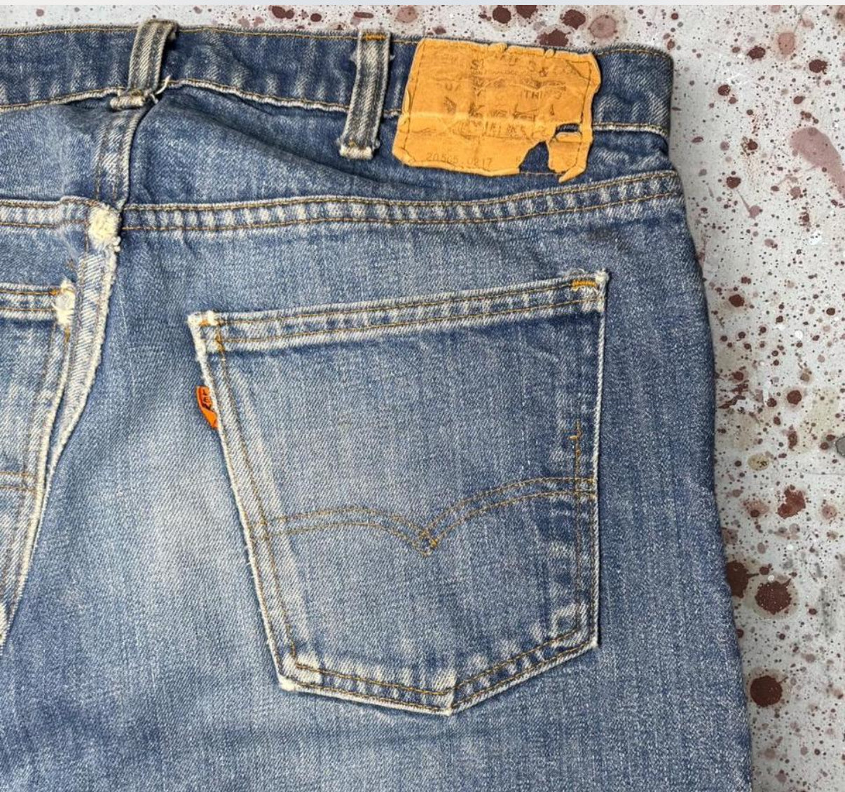 Vintage USA Levi 505 Super Wash Transitional Tag Denim Jeans (JYJ-331025)