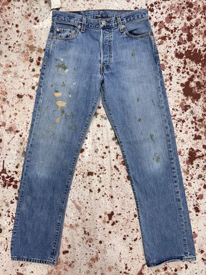 Vintage Levi 501 Premium Wash & Paint Denim Jeans (JYJ-0304)