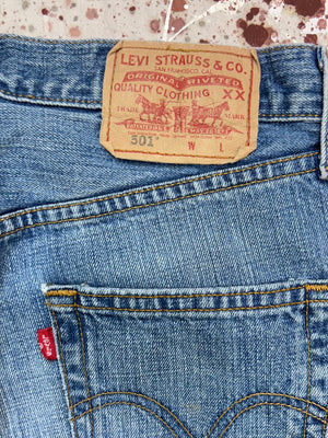 Vintage Levi 501 Premium Wash & Paint Denim Jeans (JYJ-0304)