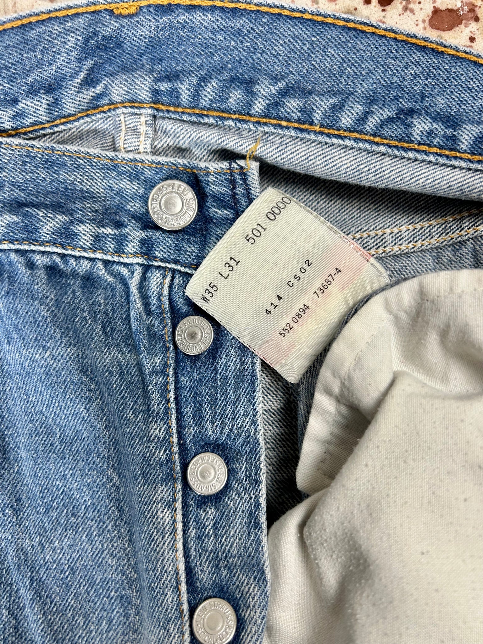 Vintage USA Levi’s 501xx Superwash Denim Jeans (JYJ0125-400)