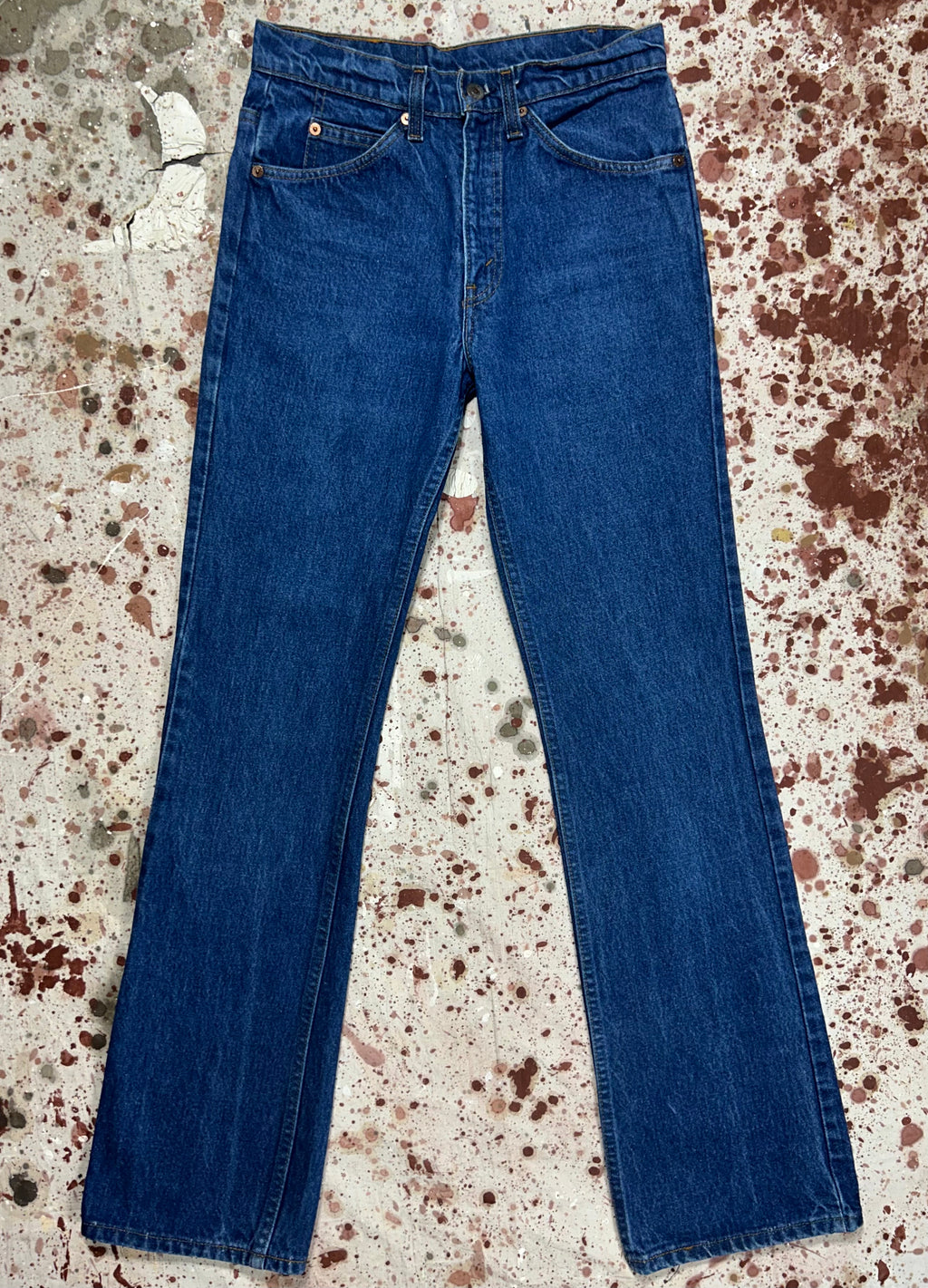 Vintage USA Levi 517 Orange Tab Bootcut Dark Wash Denim Jeans (JYJ0425-441)