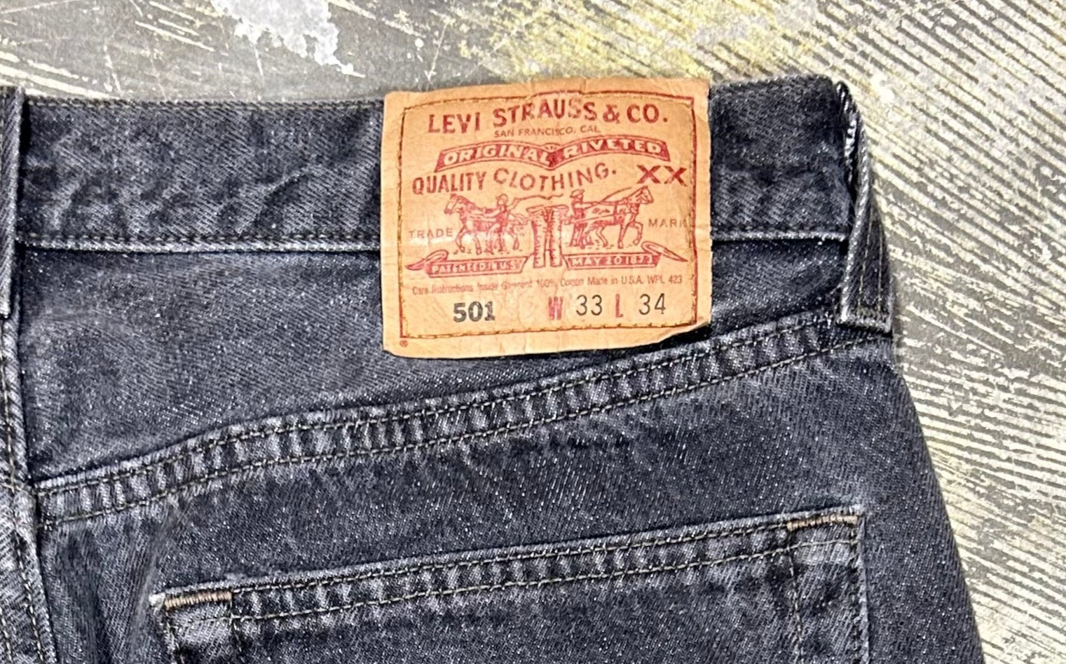 Vintage USA Levi 501 True Black Jeans (JYJ0124-008)