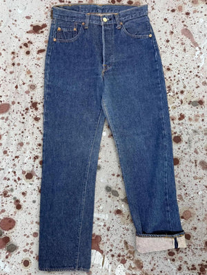 Vintage USA Levi 501 Redline Dark One-Wash Denim Jeans (JYJ-161025)