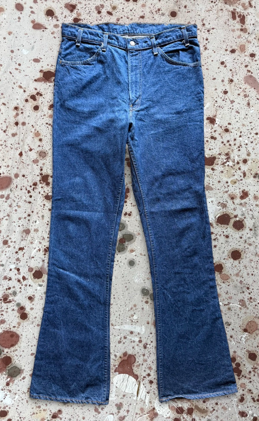 Vintage USA Levi's 646 Bellbottom Dark 1-Wash Orange Tab Denim
