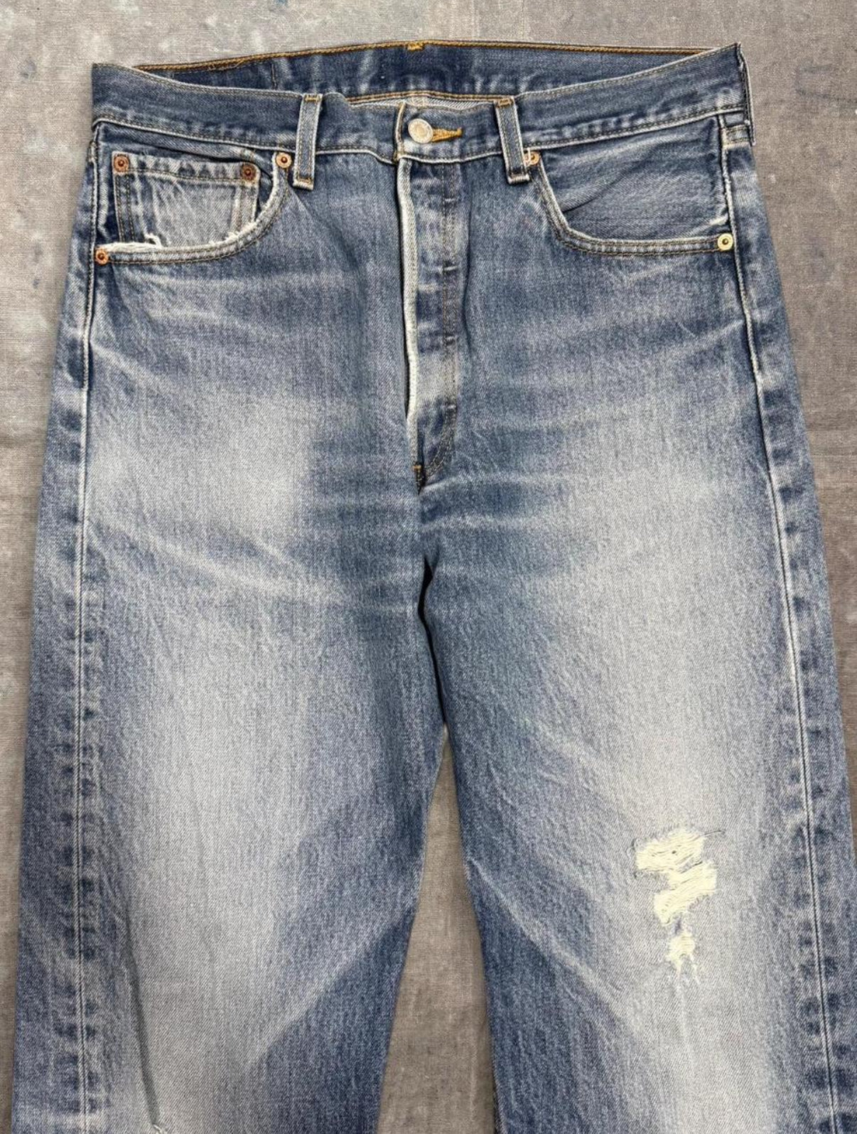 Vintage Levi’s 501 Super Wash Denim Jeans w/ Feathers (JYJ-071125)