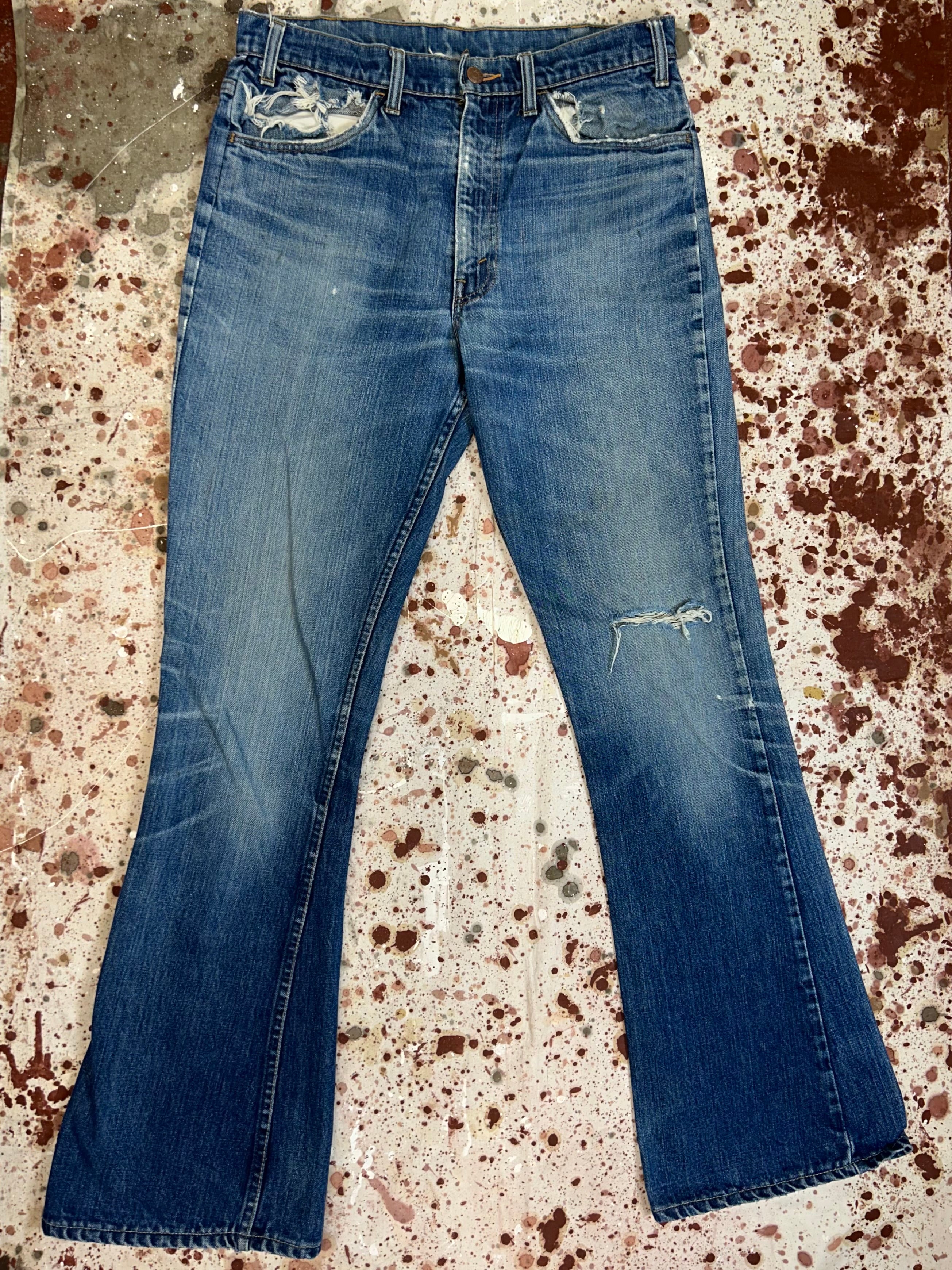 Vintage 80's Levi's 646 Jeans, Bell Bottom, Orange Tab
