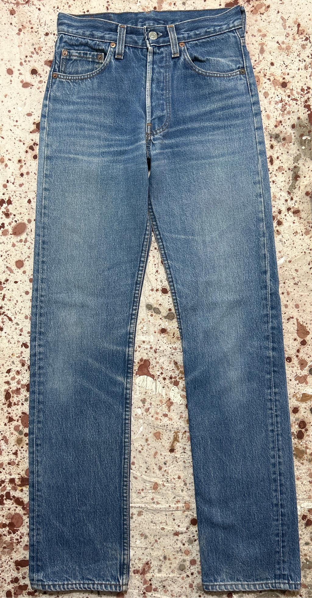 Vintage USA made 501 Transitional Tag, Super Wash, Honeycomb, Denim Jean (JYJ-7725)