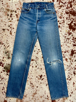 Vintage USA Levi’s 701 Transitional Superwash Denim Jeans with Feathers (JYJ0125-381)