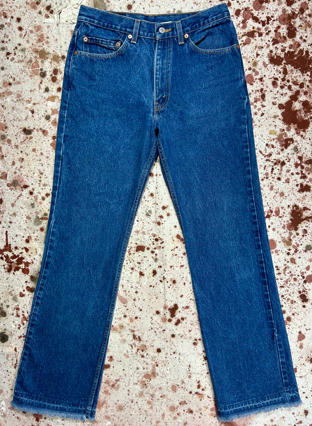Vintage USA Levi's 517 Busted Cuff Dark Wash Denim Jeans (JYJ1124-376)