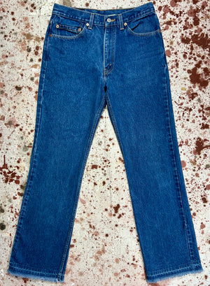 Vintage USA Levi's 517 Busted Cuff Dark Wash Denim Jeans (JYJ1124-376)
