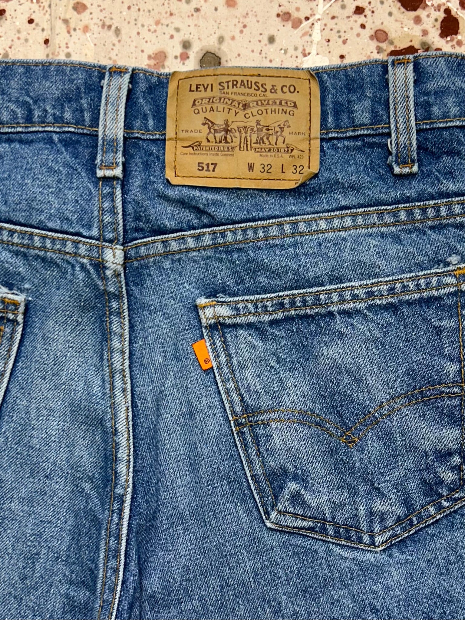 Vintage USA Levi's 517 Orange Tab Superwash Denim Jeans (JYJ0924-288)