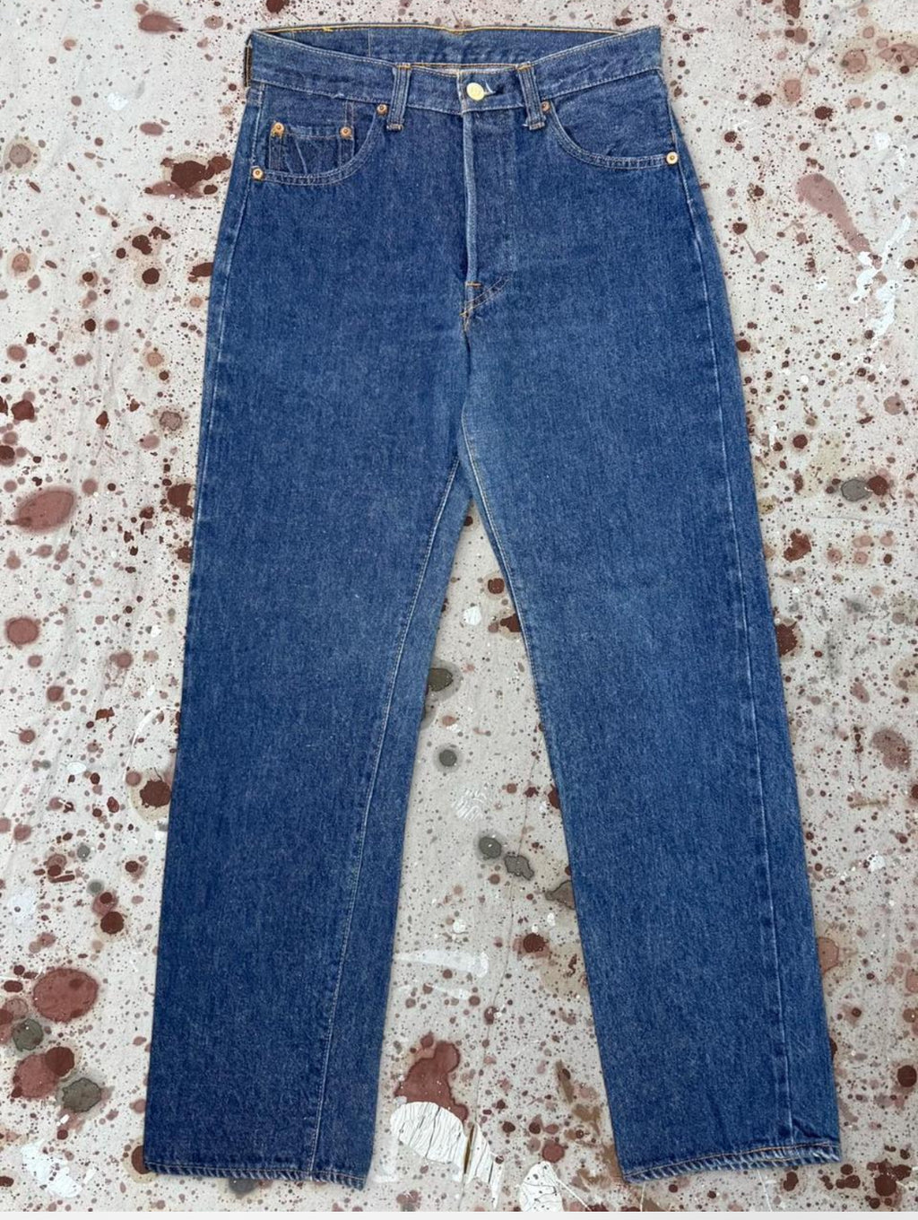 Vintage USA Levi 501 Redline Dark One-Wash Denim Jeans (JYJ-161025)