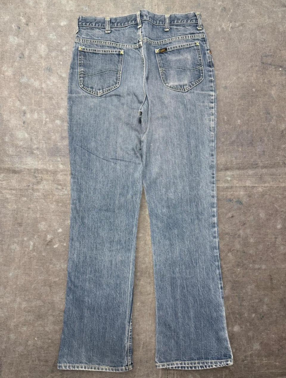 Vintage 1970’s Lee Rider Bootcut Talon Zip Great Wash Denim Jeans (JYJ-071225)