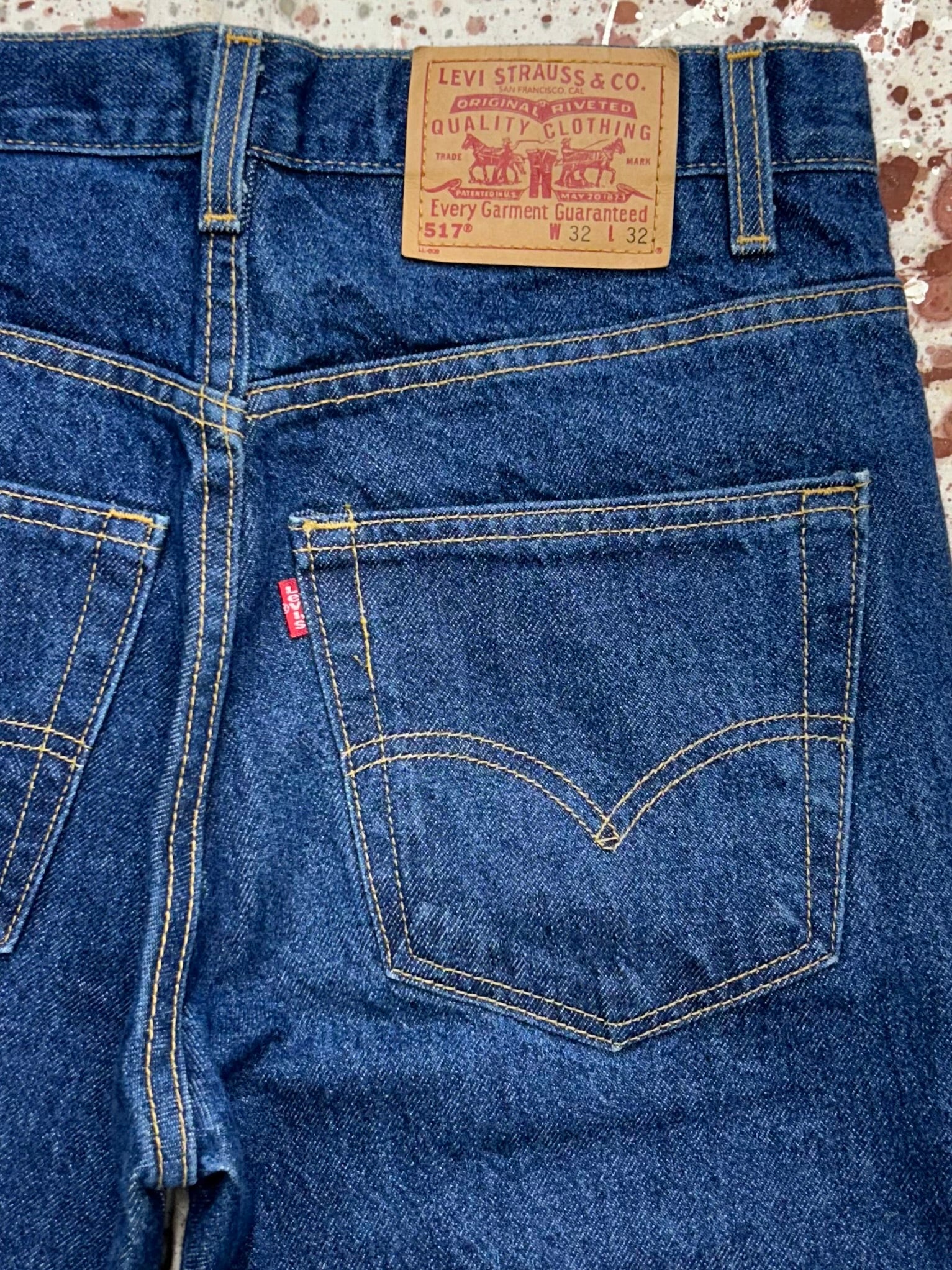 Vintage USA Levi's 517 Dark One-Wash Denim Jeans (JYJ1024-341)