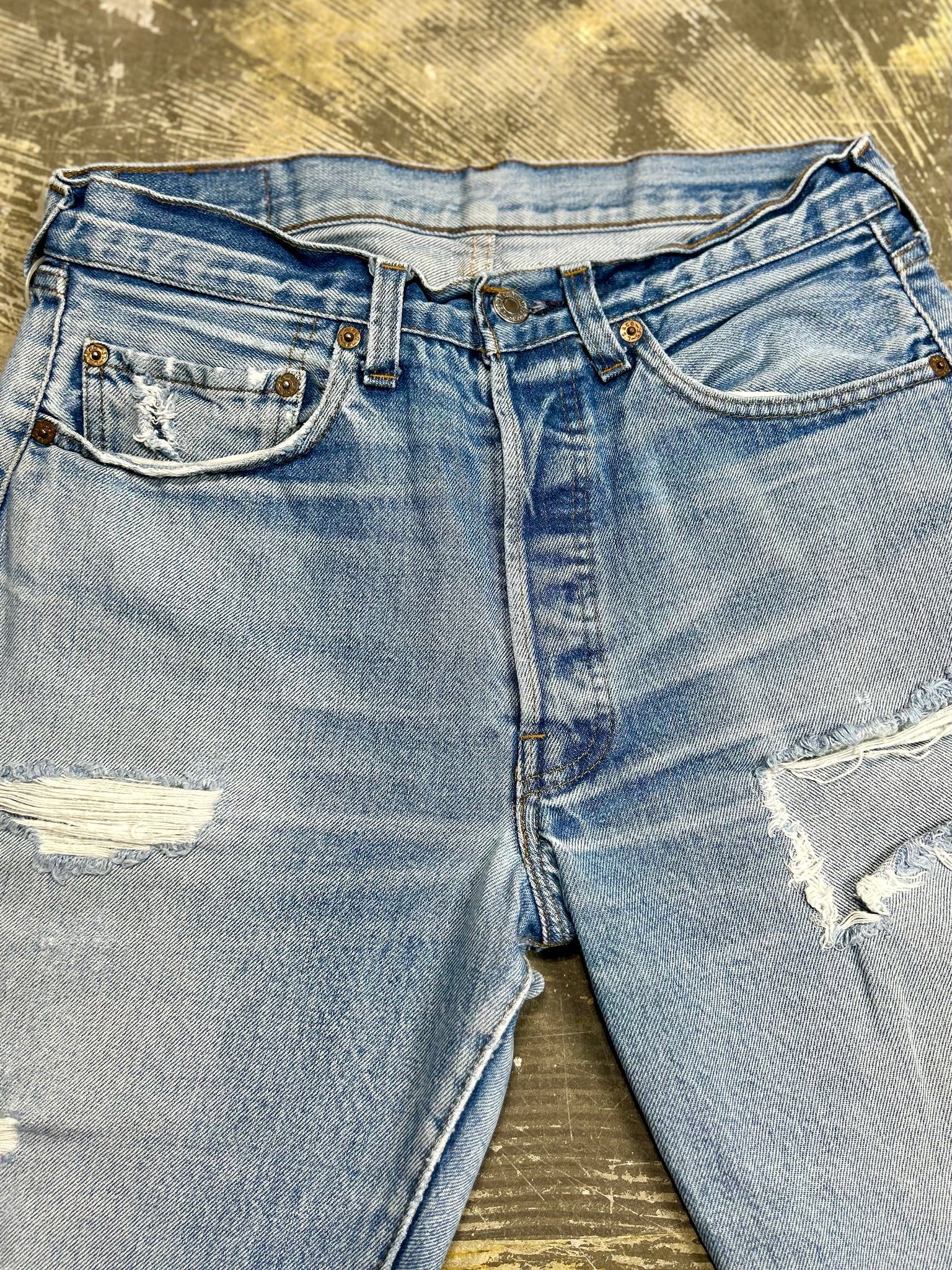 Premium Red Line Feathered USA 501 Denim  (JYJ0923-018)
