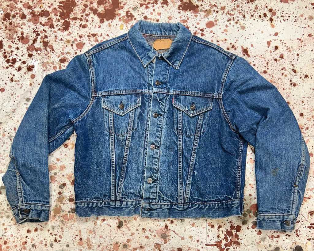 Vintage USA Levi's "E" 70505 Wool-Lined Denim Jacket (JYJ1124-365)