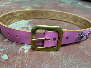 Vintage Pink Studded Custom Belt (JYJ-223)