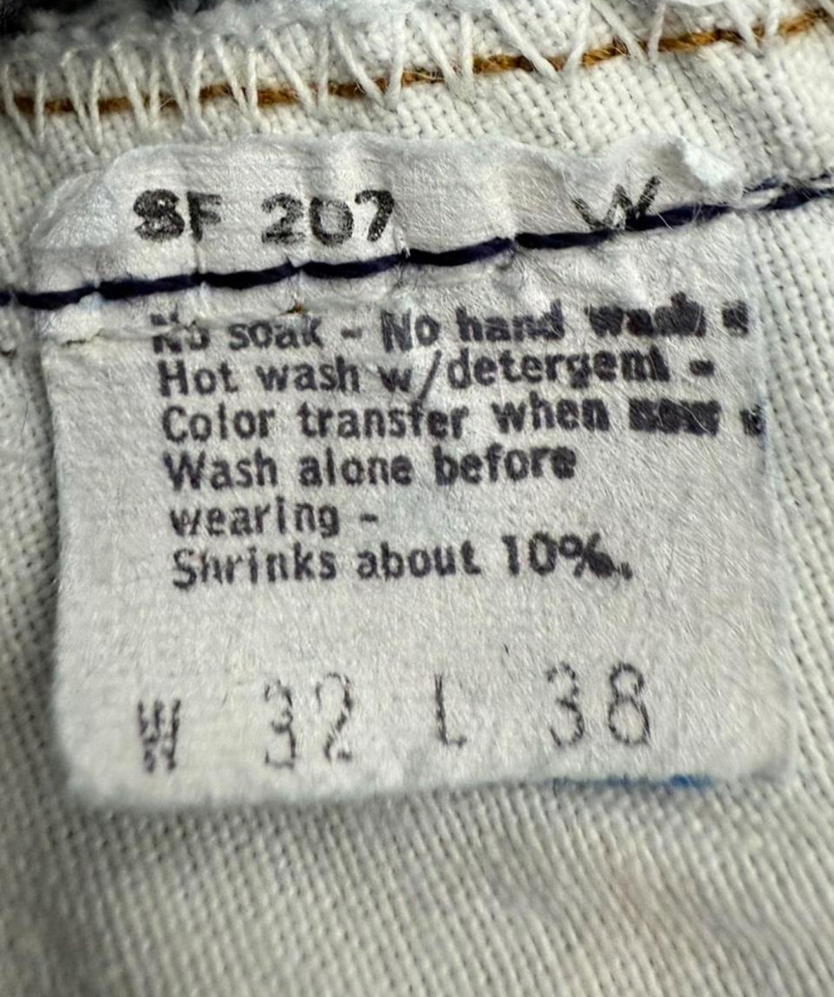 Vintage USA Levi Redline S.O. 1501-0117 Dark One-Wash Denim Jeans (JYJ-421025)