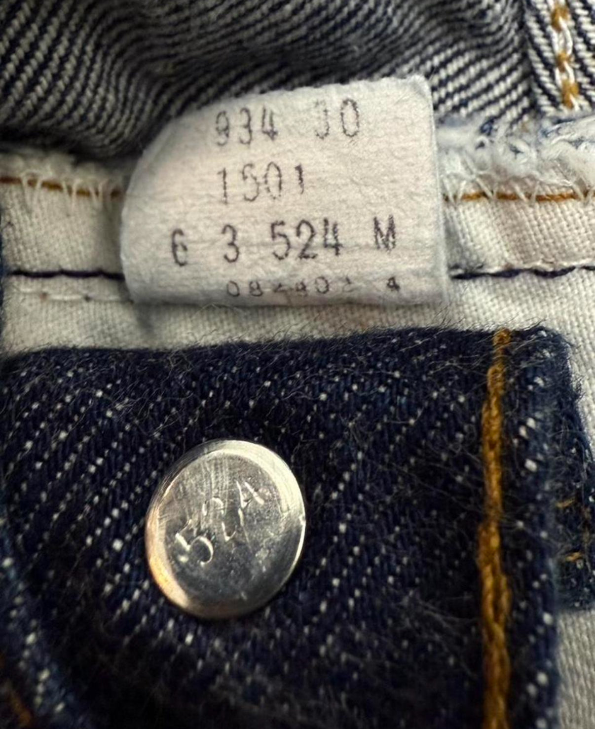 Vintage USA Levi Redline S.O. 1501-0117 Dark One-Wash Denim Jeans (JYJ-421025)