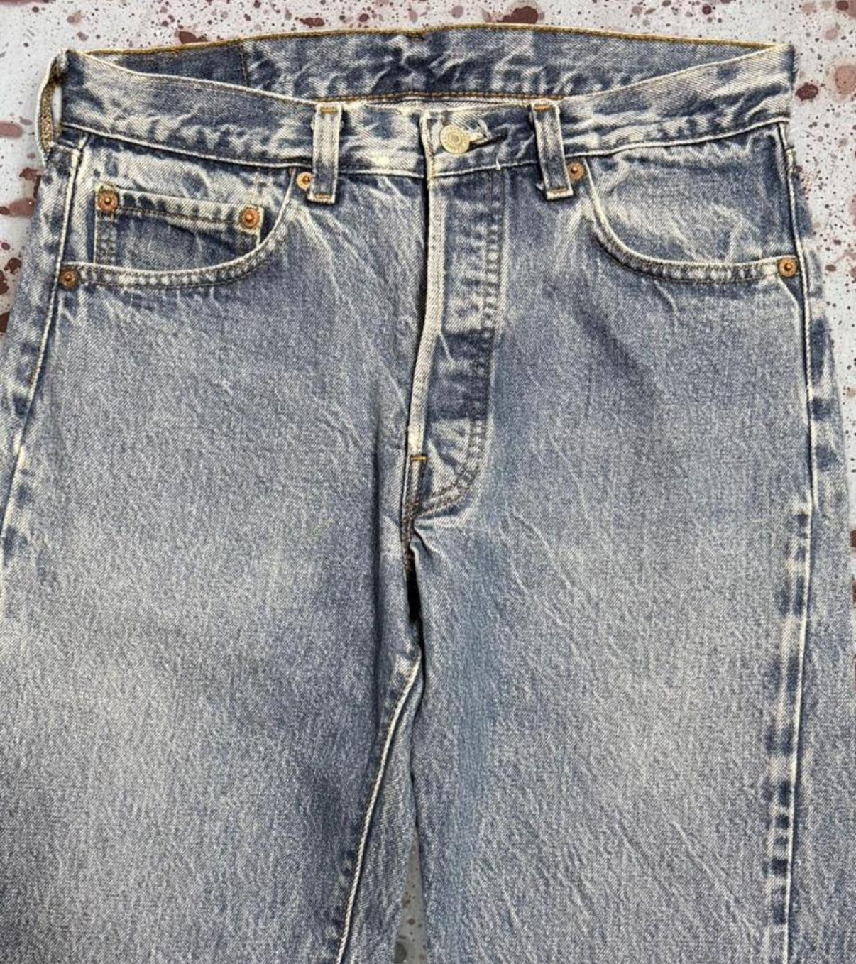 Vintage USA Levi 501 Redline Denim Jeans w/ tracks (JYJ-391025)