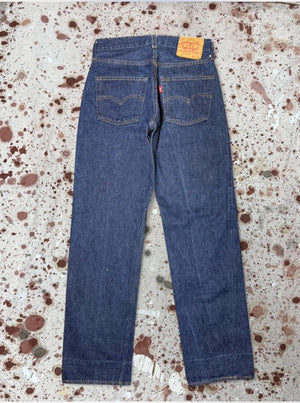 Vintage USA made Levi's 501 Super Dark Redline One-Wash Denim Jeans