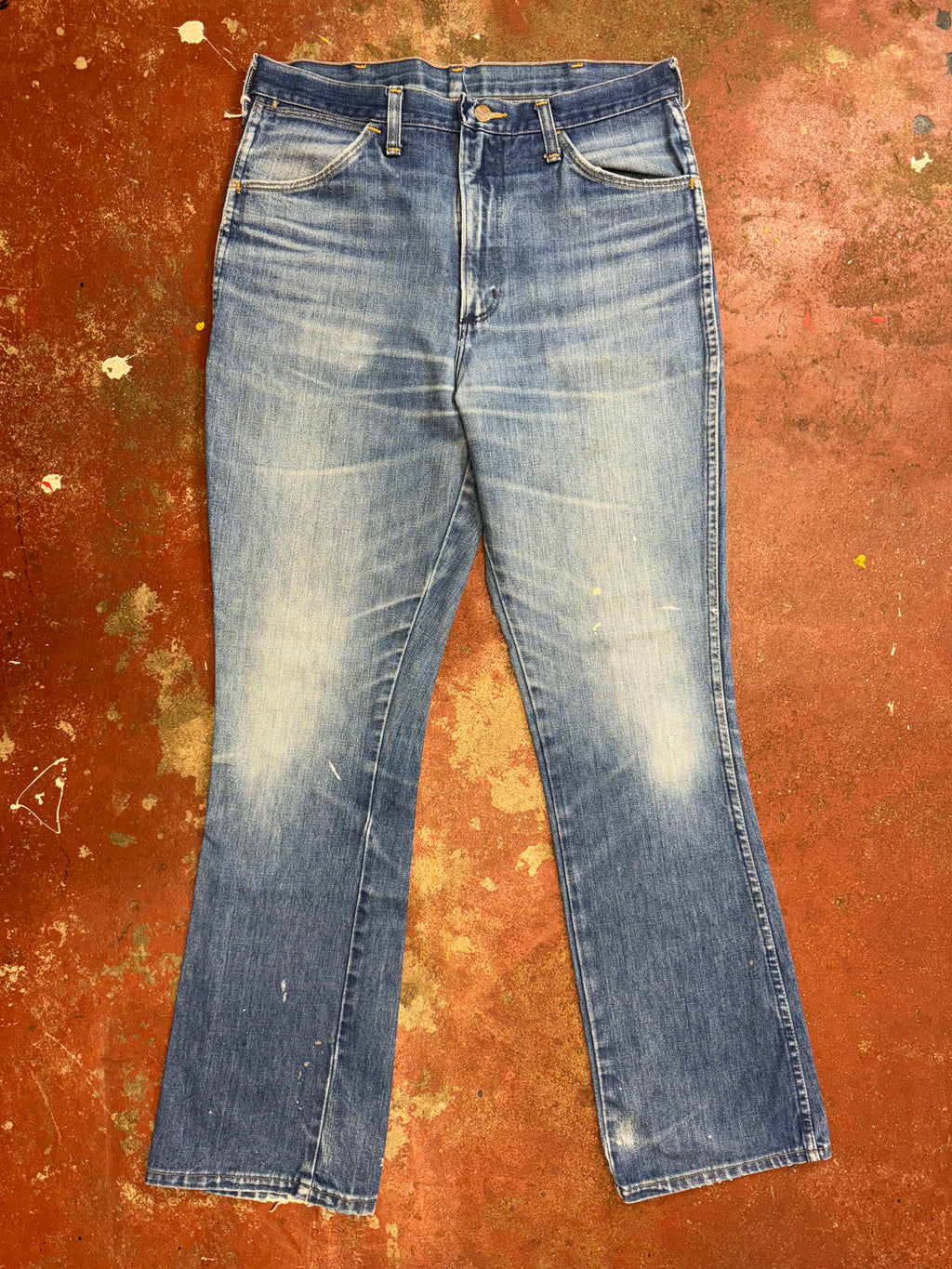 Vintage USA Wrangler Super Wash Denim Jeans with Paint (JYJ0324-120)