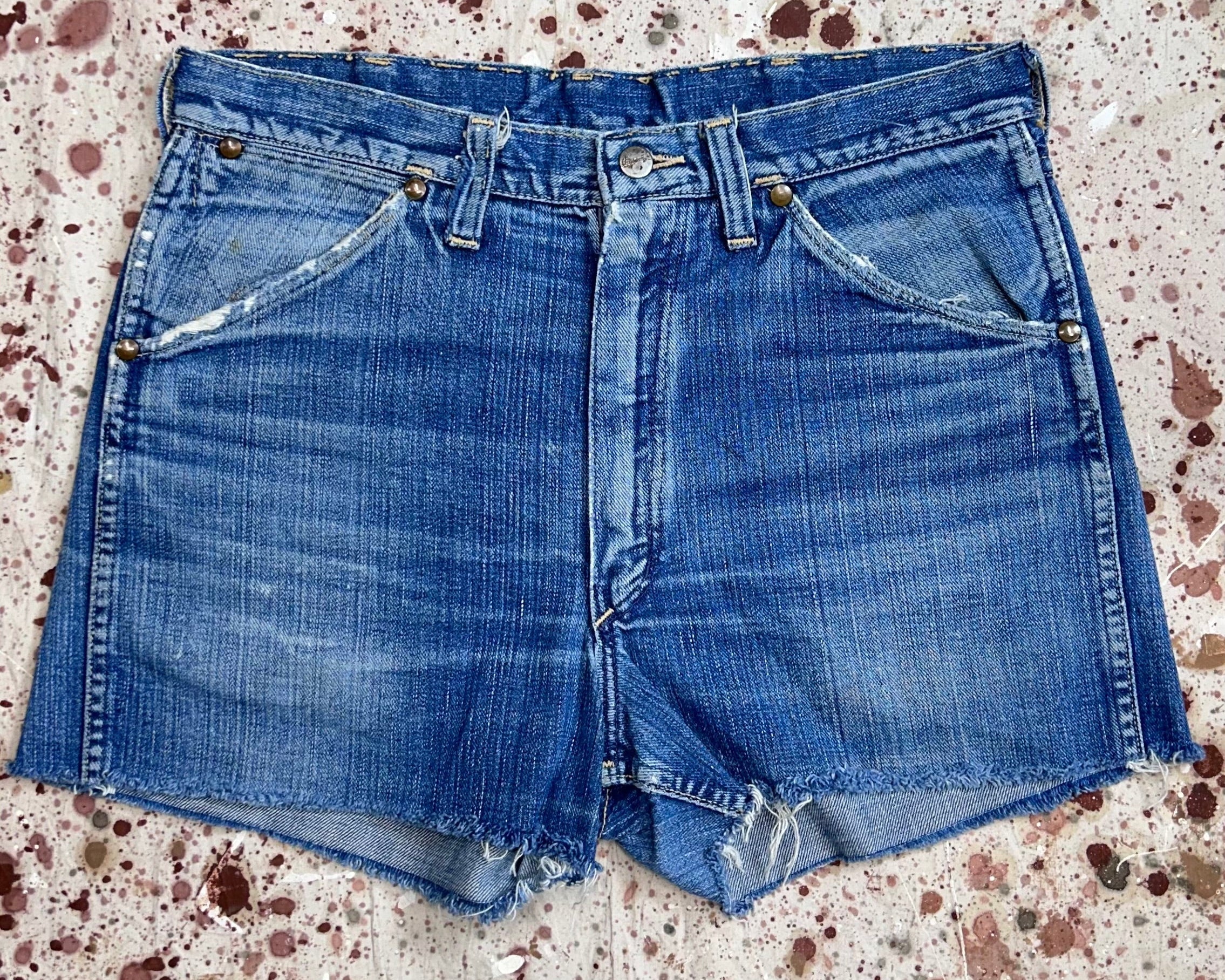 Vintage USA 1950's Wrangler Blue Bell Superwash Denim Cut Off