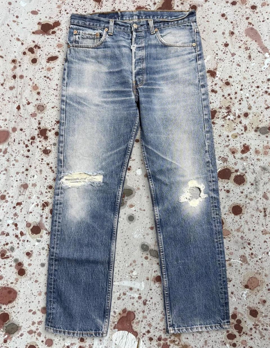 Vintage USA Levi’s 501 Transitional Tag, SW, Jeans w/ Feathers (JYJ-011125)