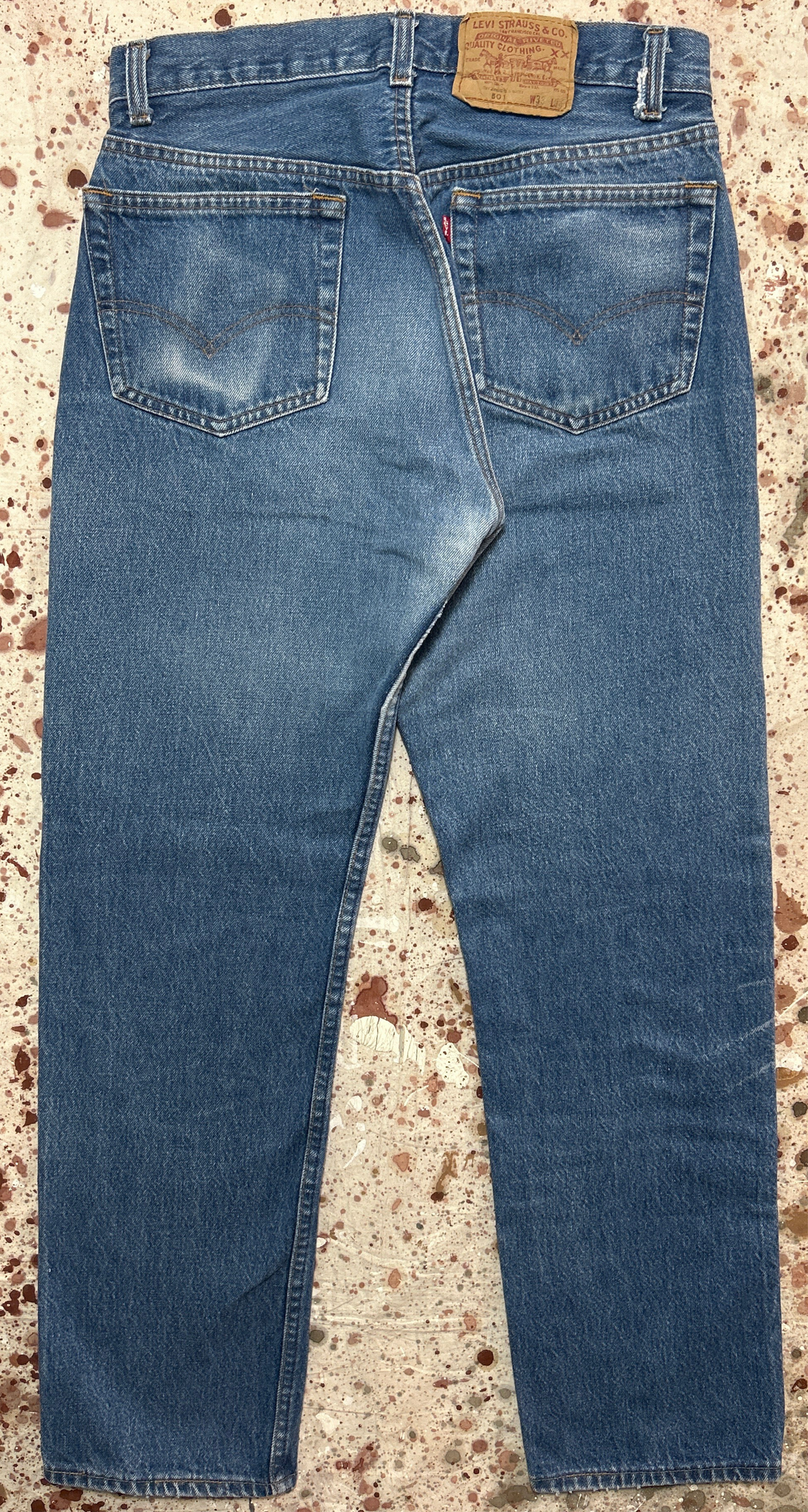 Vintage USA made 501 Transitional Tag, Super Wash, Denim Jeans (JYJ-5725)